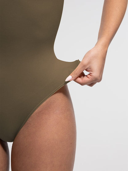 Seamless Sculpt Diamond-Neck Thong Bodysuit