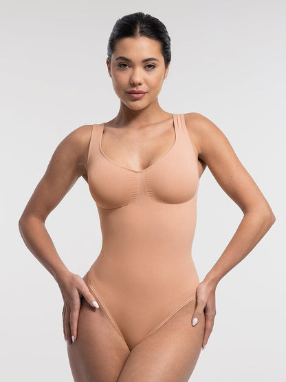 Seamless Sculpt Diamond-Neck Thong Bodysuit