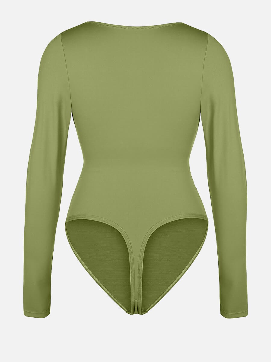 V-Neck Sculpt Thong Bodysuit