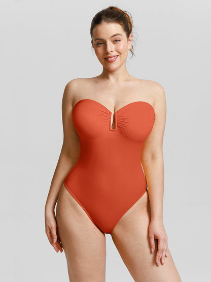 Strapless Sculpt One-Piece Swimsuit