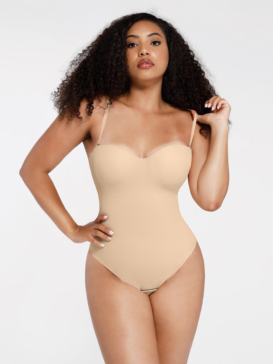 Strapless Sculpt Support Thong Bodysuit