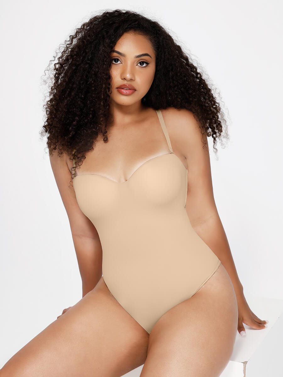 Strapless Sculpt Support Thong Bodysuit