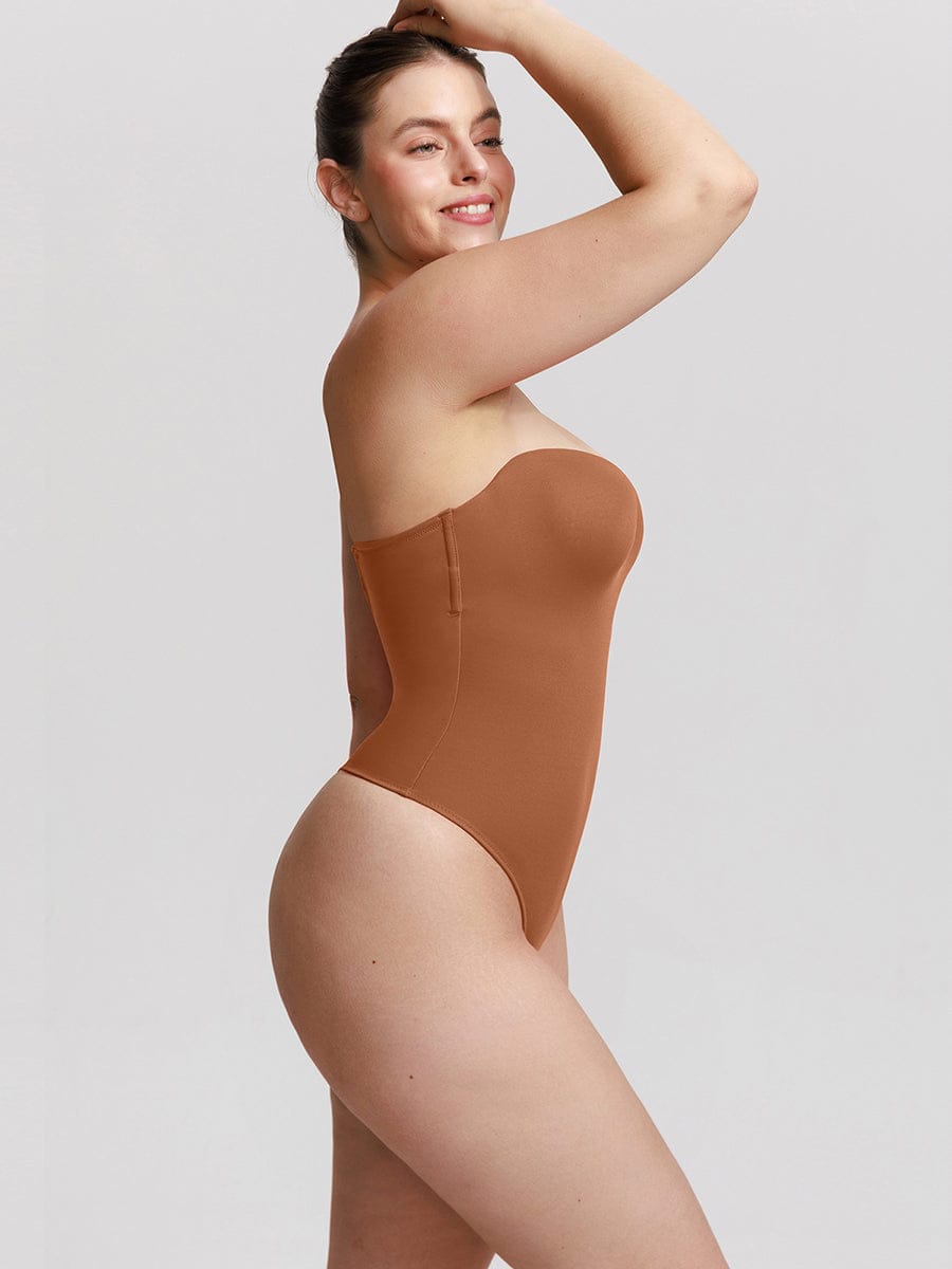Strapless Sculpt Support Thong Bodysuit