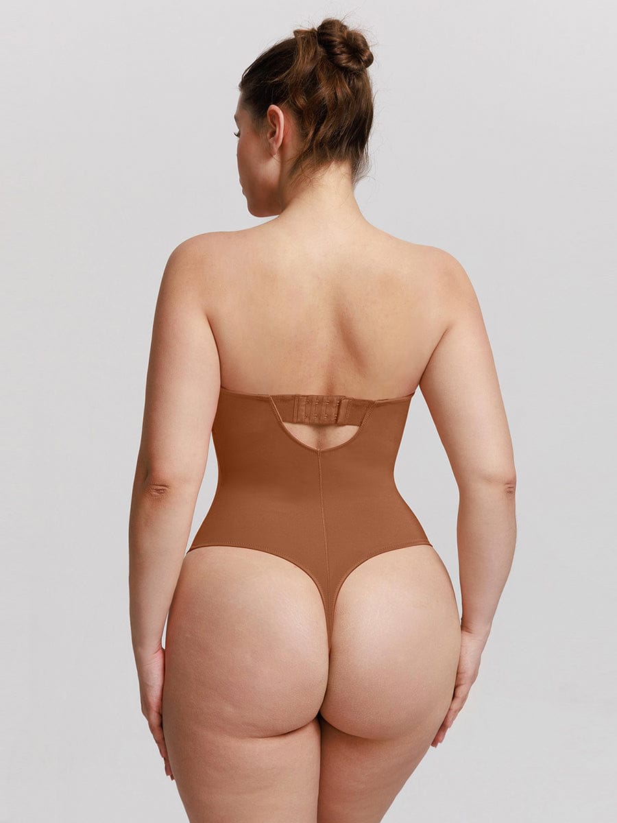 Strapless Sculpt Support Thong Bodysuit