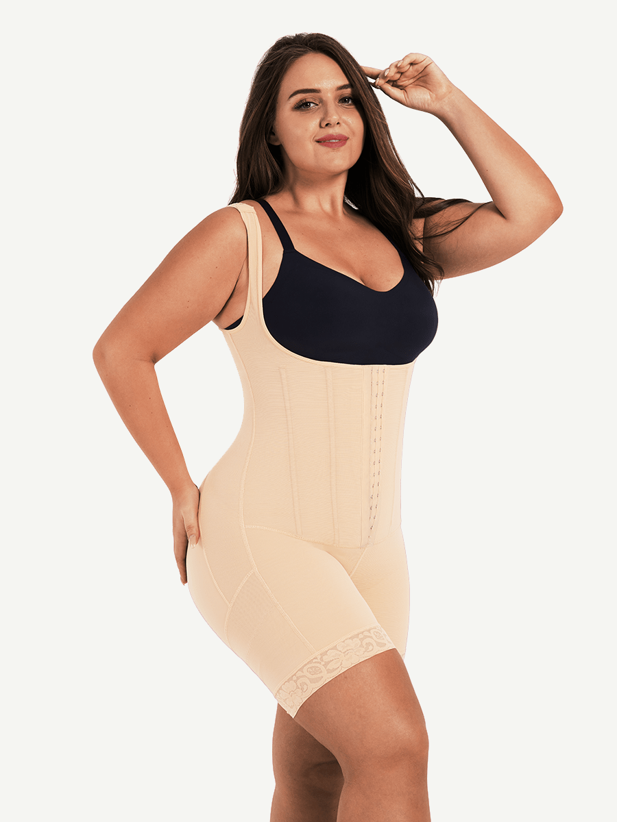 Power Sculpt 6-Bone Open-Bust Full Body Shaper