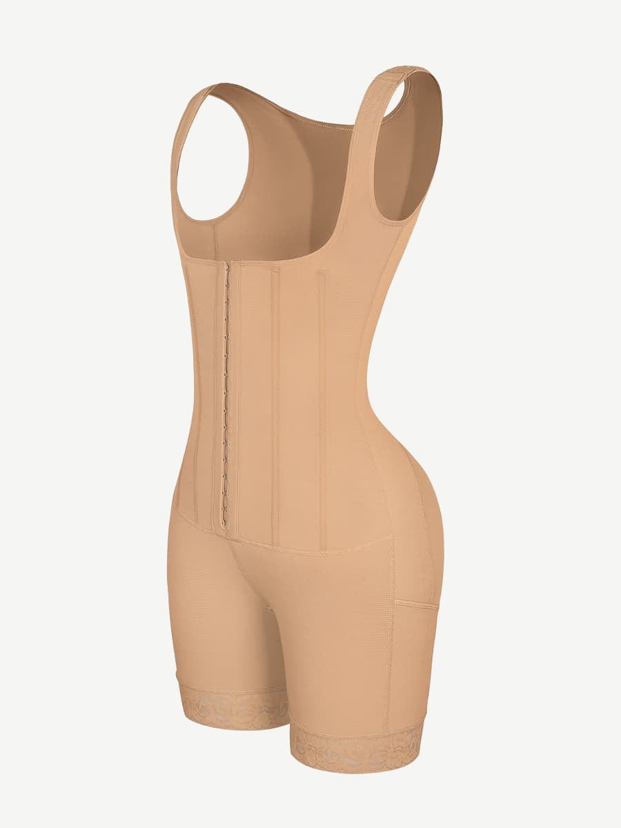 Power Sculpt 6-Bone Open-Bust Full Body Shaper