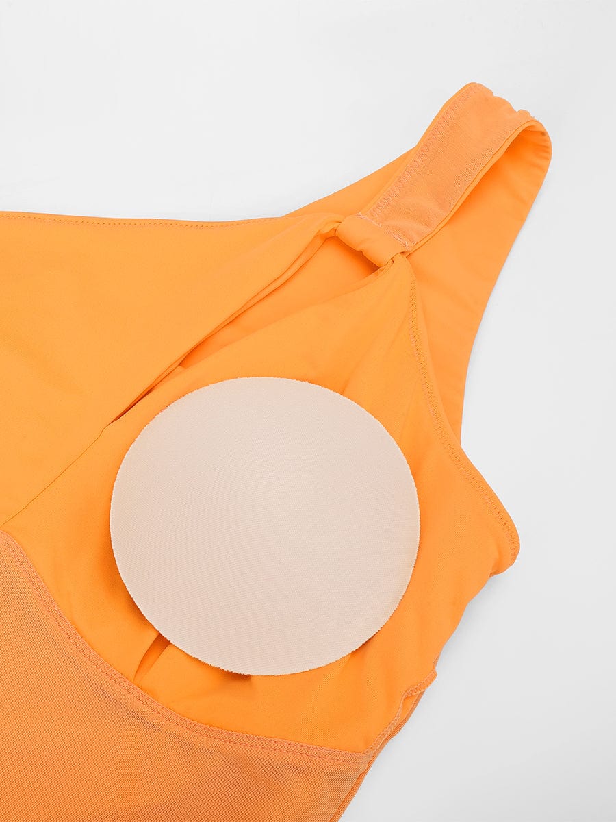 One-Shoulder Ruched Sculpt One-Piece Swimsuit