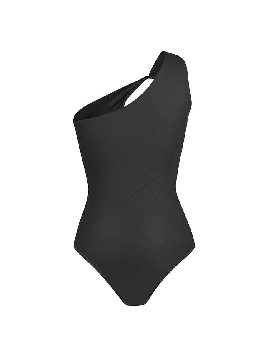 One-Shoulder Ruched Sculpt One-Piece Swimsuit