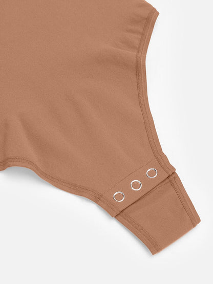 Diamond-Neck Sculpt Thong Bodysuit