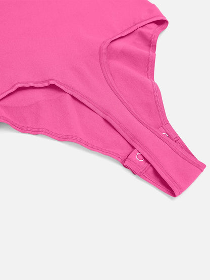 Diamond-Neck Sculpt Thong Bodysuit