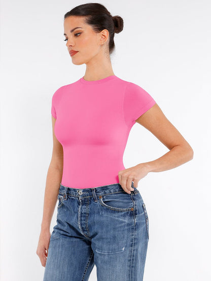 Seamless Short-Sleeve Sculpt Bodysuit