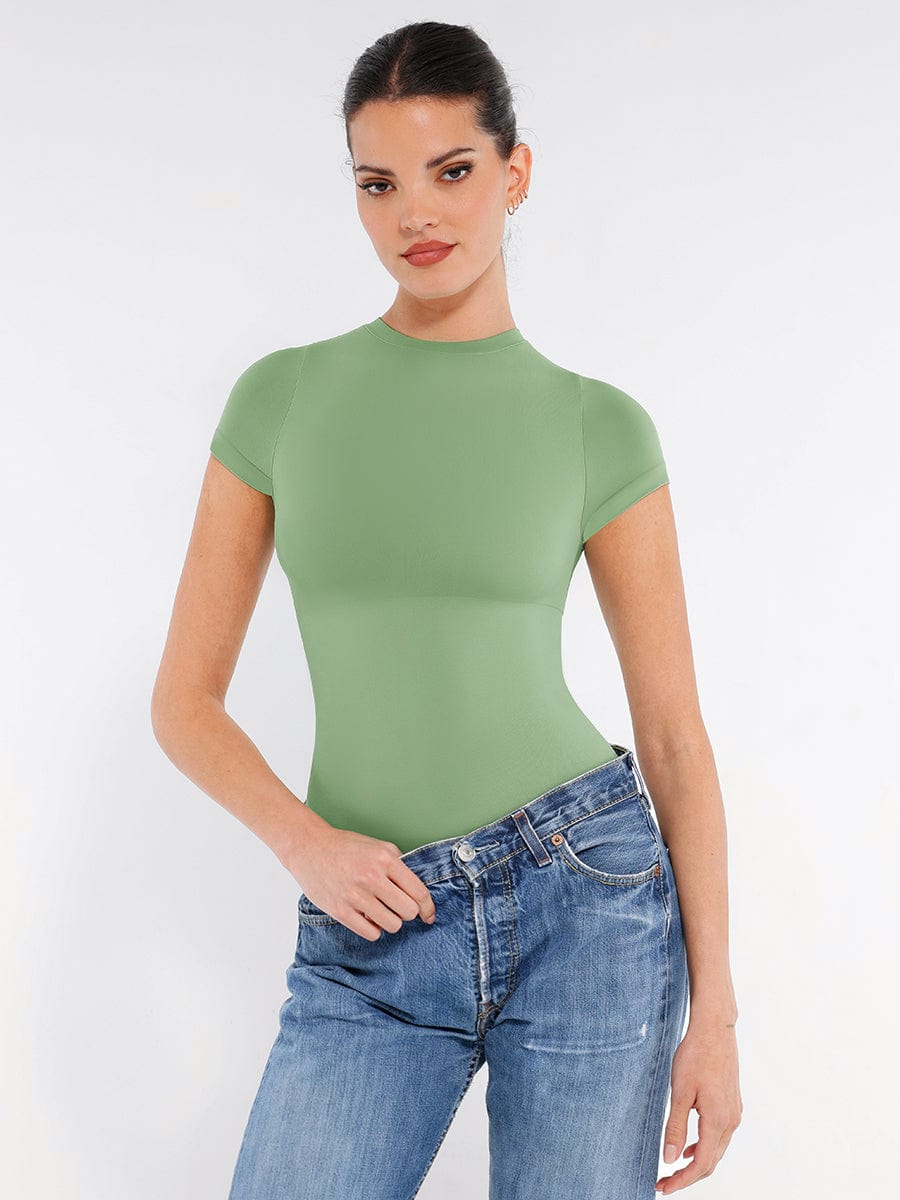 Seamless Short-Sleeve Sculpt Bodysuit