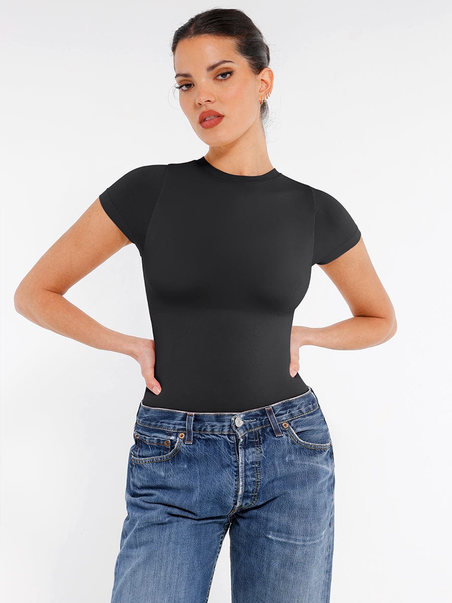 Seamless Short-Sleeve Sculpt Bodysuit