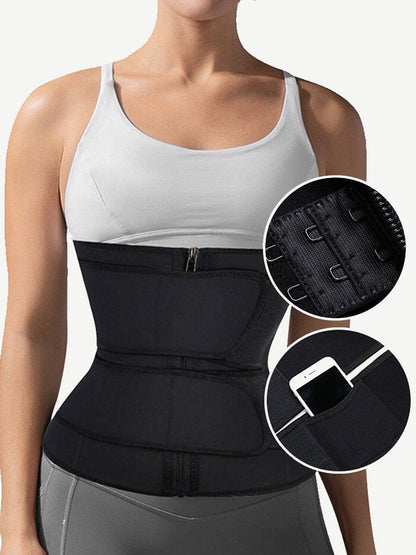 Plus Sculpt Double Belt Latex Waist Trainer