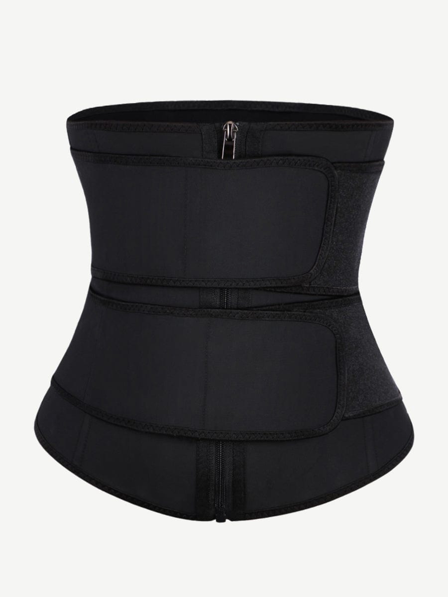 Plus Sculpt Double Belt Latex Waist Trainer