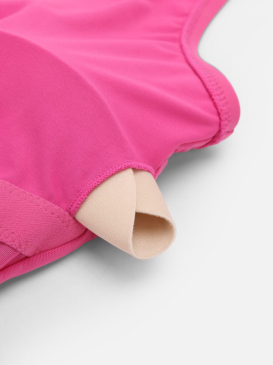 Zip Sculpt Square-Neck One-Piece Swimsuit