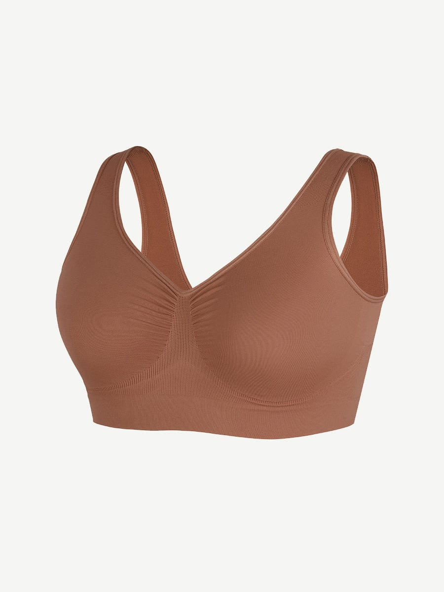 Seamless Wide-Back Support Bra
