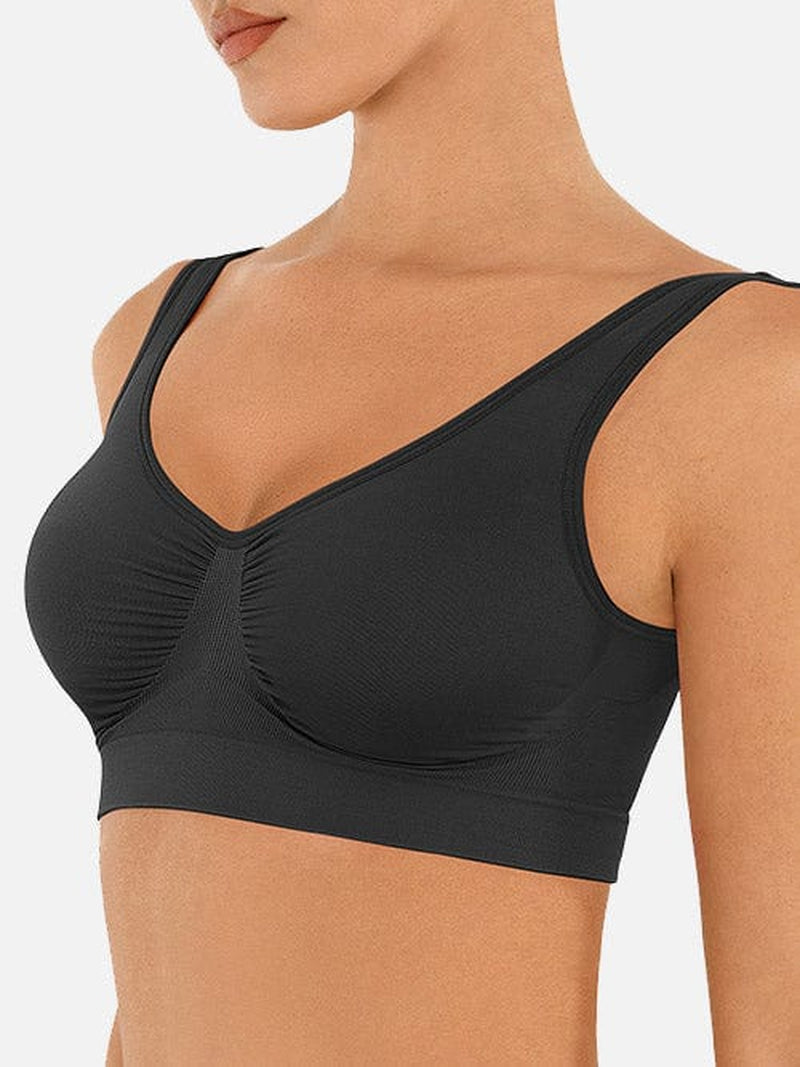 Seamless Wide-Back Support Bra