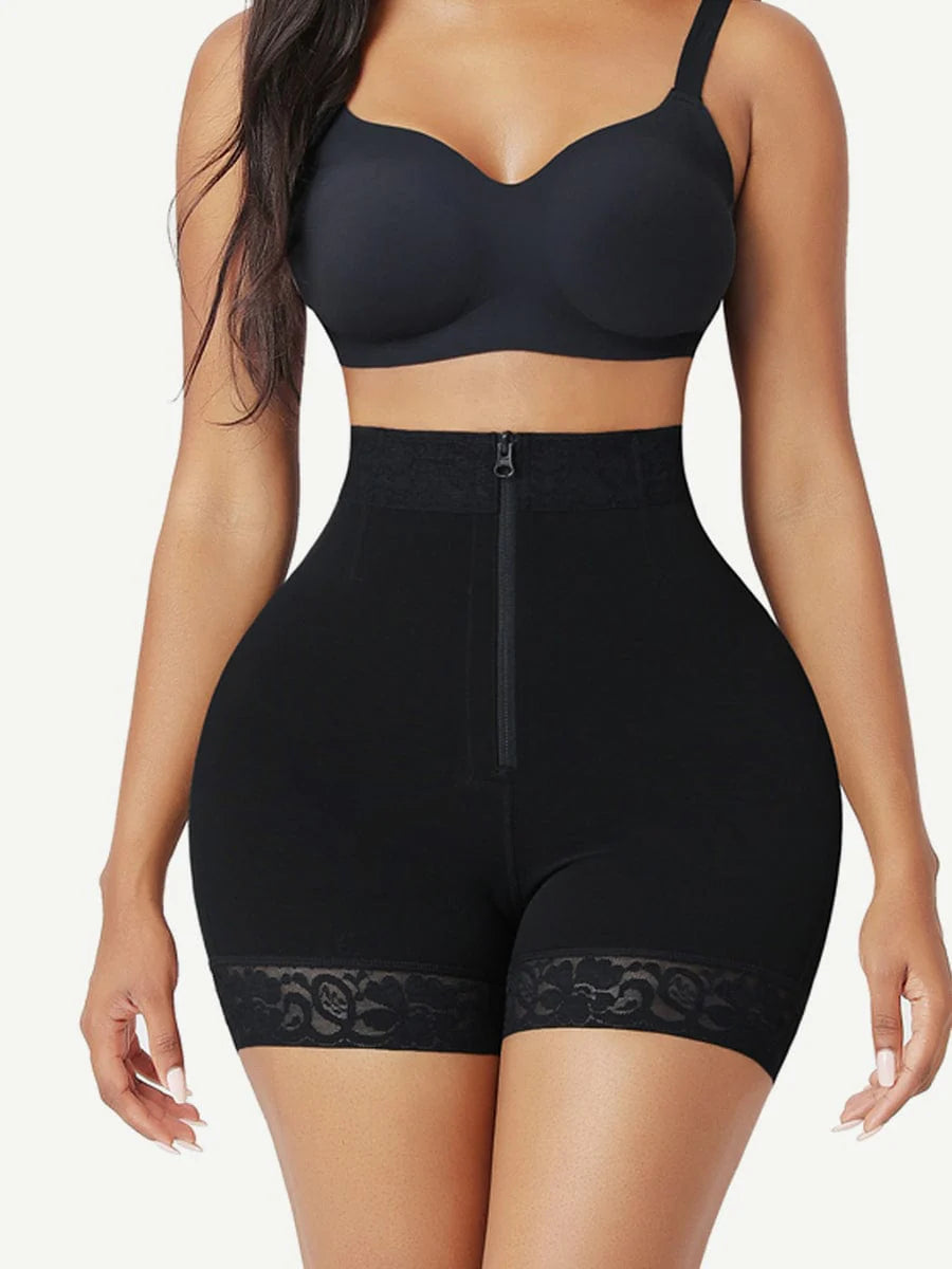 Curve Sculpt Front-Zip High-Waist Butt Lift Shorts