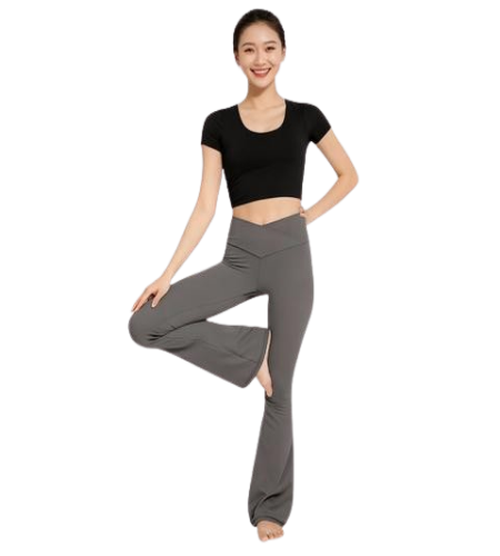 Crossover Flare Leggings – High-Waist