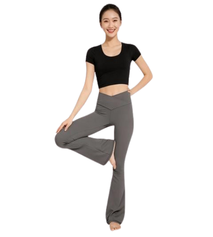 Crossover Flare Leggings – High-Waist