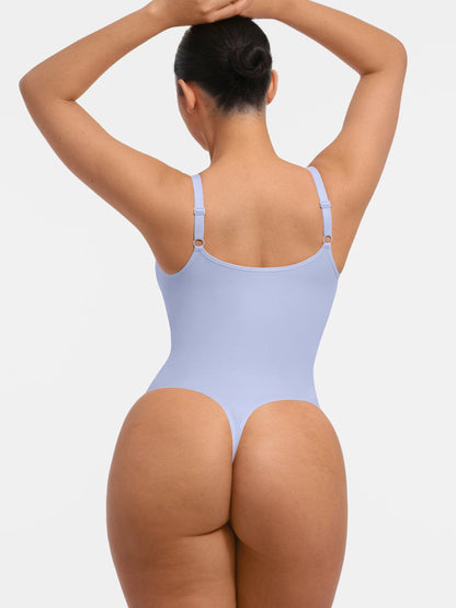 Wholesale Seamless Plunge Chest Support Bodysuit with Clips Inside