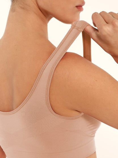 Seamless Wide-Back Support Bra
